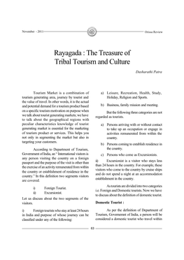Rayagada : the Treasure of Tribal Tourism and Culture