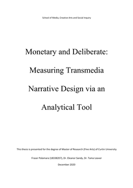 Measuring Transmedia Narrative Design Via an Analytical Tool