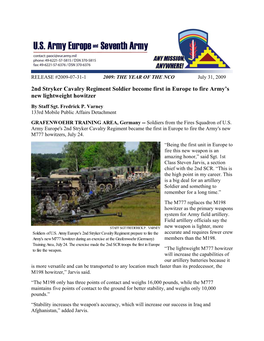 2Nd Stryker Cavalry Regiment Soldier Become First in Europe to Fire Army's