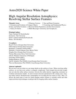 Resolving Stellar Surface Features