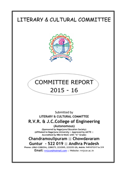 Committee Report 2015 - 16
