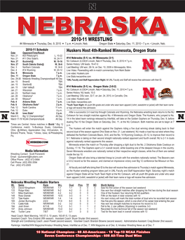 2010-11 WRESTLING #4 Minnesota • Thursday, Dec