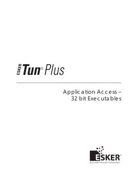 32 Bit Executables Tun Plus 2009 Issued May 2008