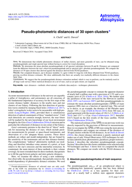 Pseudo-Photometric Distances of 30 Open Clusters? A