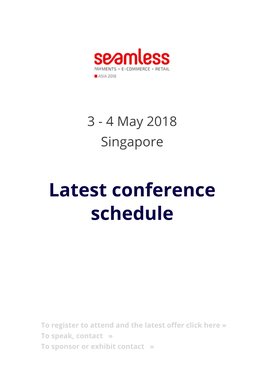 Latest Conference Schedule