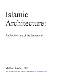 Islamic Architecture