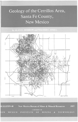 Geology of the Cerrillos Area, Santa Fe County, New Mexico