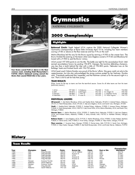1999-00 NCAA Women's Gymnastics Championships Records