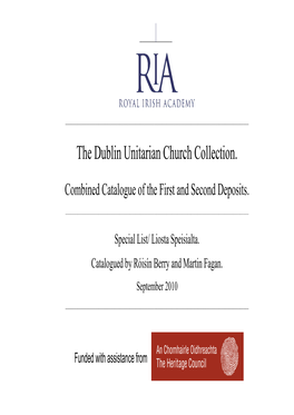 The Dublin Unitarian Church Collection