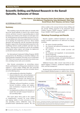 Scientific Drilling and Related Research in the Samail Ophiolite, Sultanate of Oman