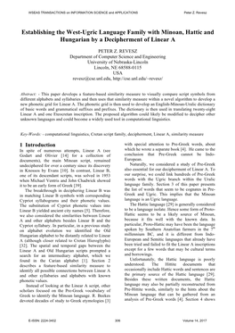 Establishing the West-Ugric Language Family with Minoan, Hattic and Hungarian by a Decipherment of Linear A