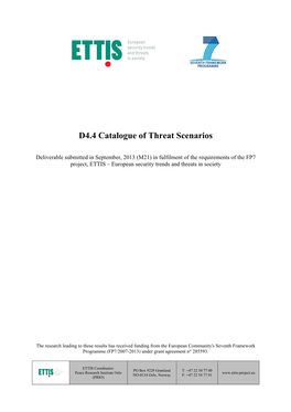 Catalogue of Threat Scenarios