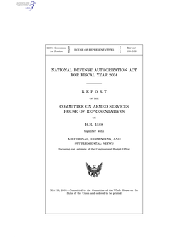 National Defense Authorization Act for Fiscal Year 2004