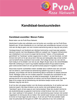 Kandidaat-Bestuursleden