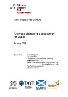 Climate Change Risk Assessment for Wales