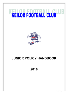 Junior Policy Handbook 2016