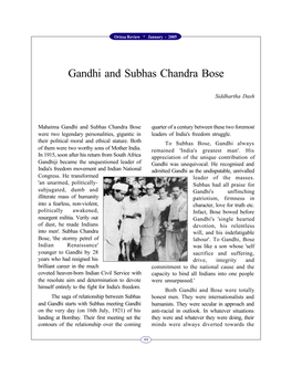 Gandhi and Subhas Chandra Bose