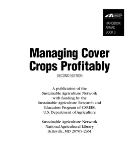 Managing Cover Crops Profitably: 2Nd Edition