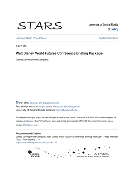 Walt Disney World Futures Conference Briefing Package