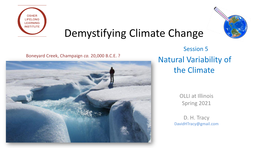 Demystifying Climate Change Session 5 Boneyard Creek, Champaign Ca