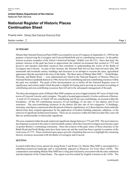 National Register of Historic Places Continuation Sheet