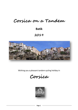 Topo Fit Bike Tour De Corse Batik