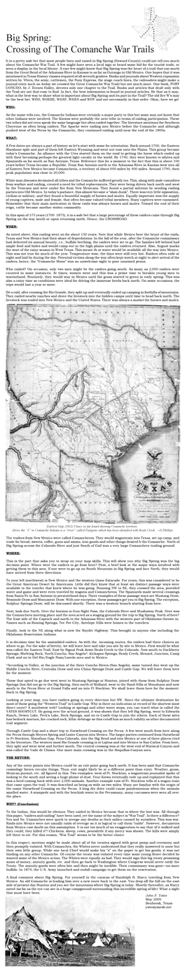 Big Spring: Crossing of the Comanche War Trails