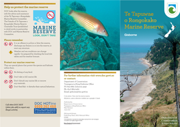 Te Tapuwae O Rongokako Marine Reserve Committee