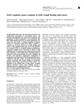 Stat3 Regulates Genes Common to Both Wound Healing and Cancer