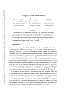 Logic of Allies and Enemies (LAE)
