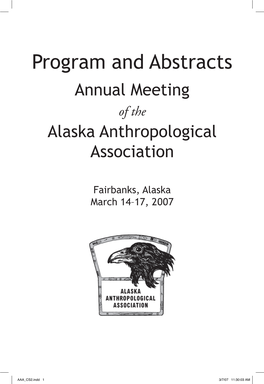 Program and Abstracts Annual Meeting of the Alaska Anthropological Association