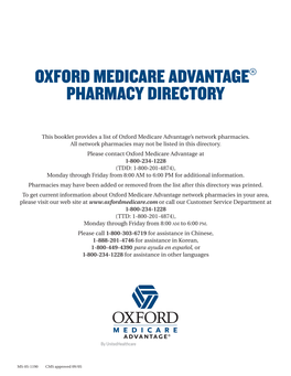 Oxford Medicare Advantage® Pharmacy Directory