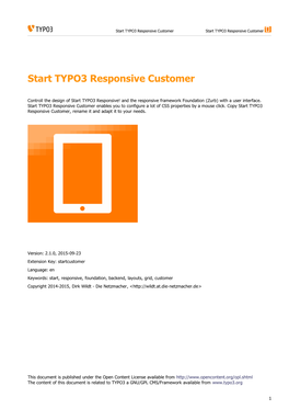 TYPO3 Responsive Customer Start TYPO3 Responsive Customer