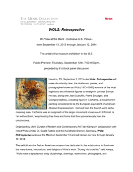 WOLS: Retrospective