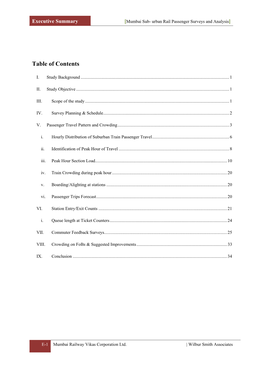 Table of Contents