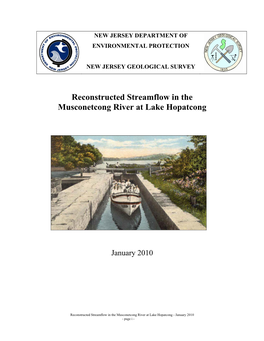 Reconstructed Streamflow in the Musconetcong River at Lake Hopatcong