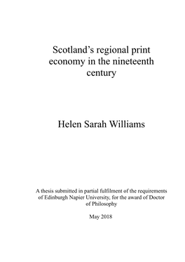 Scotland's Regional Print Economy in The