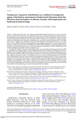 Testing Size–Frequency Distributions As A