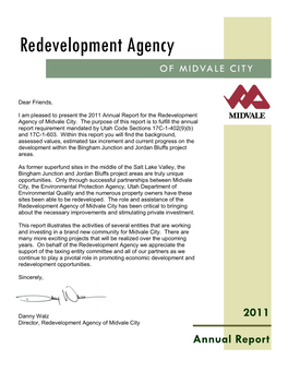 Redevelopment Agency of MIDVALE CITY