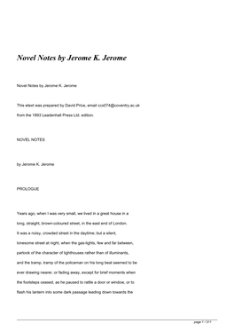 Download Novel Notes