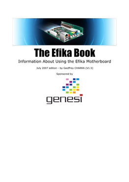 The Efika Book Information About Using the Efika Motherboard