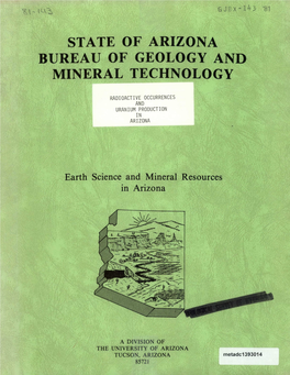State of Arizona Bureau of Geology and Mineral Technology