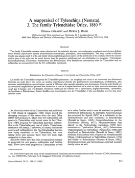 3. the Family Tylenchidae Oerley, 1880