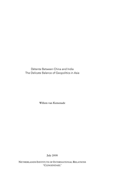 Détente Between China and India the Delicate Balance of Geopolitics in Asia