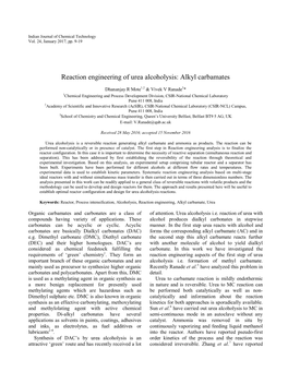 Reaction Engineering of Urea Alcoholysis: Alkyl Carbamates