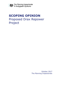 SCOPING OPINION Proposed Drax Repower Project