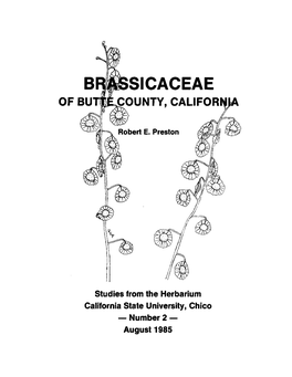 Studies from the Herbarium California State University1 Chico
