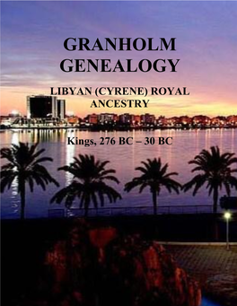 Libyan (Cyrene) Royal Ancestry