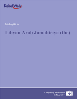 Libyan Arab Jamahiriya (The) Table of Contents