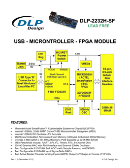 DLP-2232H-SF Module Is a Low-Cost, Compact Prototyping Tool That Can Be Used for Rapid Proof of Concept Or Within Educational Environments
